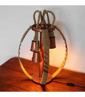 Metal and rope decorative table light 217