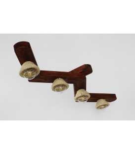 Wood and rope ceiling light 249