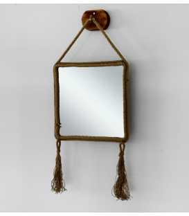 Wall mirror with frame of rope 251