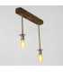 Wood, metal and rope pendant light 261