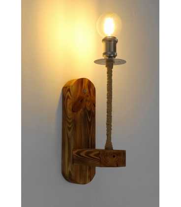 Wood and rope wall light 271