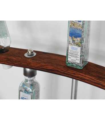 Wood deco table light with ouzo bottle holder for two bottles 299