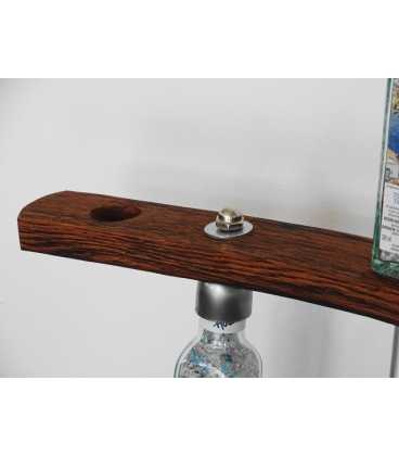 Διακοσμητικό Φωτιστικό Επιτραπέζιο από ξύλο με βάση για ούζο δύο θέσεων 299