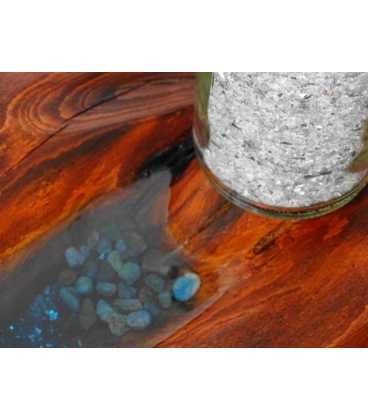 Διακοσμητικό φωτιστικό επιτραπέζιο από γυάλινο μπουκάλι με ξύλινη βάση 307