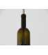 Glass bottle, wood and rope pendant light 316