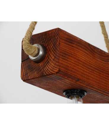 Wood and rope pendant light 327