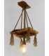 Wood and rope pendant light 333