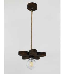 Wood and rope pendant light 342
