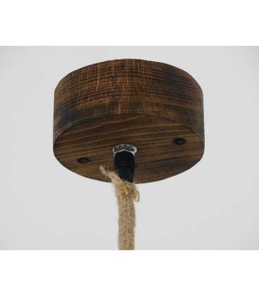 Wood and rope pendant light 342