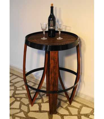 Wooden wine barrel table