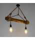 Wood and rope pendant light 079