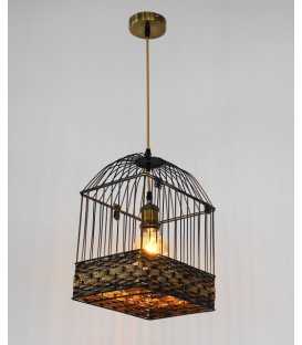 Decorative metal cage pendant light 391