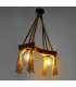 Wood and rope pendant light 397