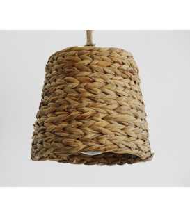 Wicker basket and rope pendant light 412