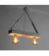 Wood and rope pendant light 424