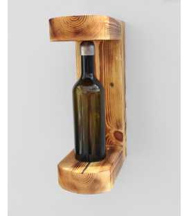 Wood and glass bottle wall light 437