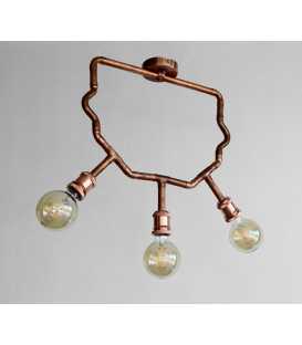Copper pipes pendant light 444