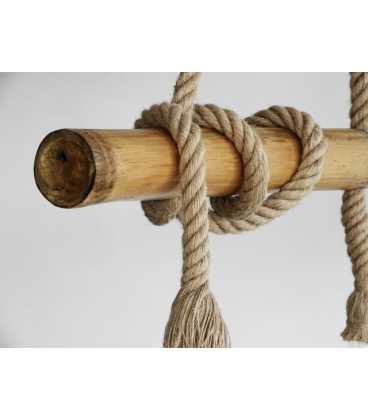 Holz und Seil hängende Deckenleuchte 445