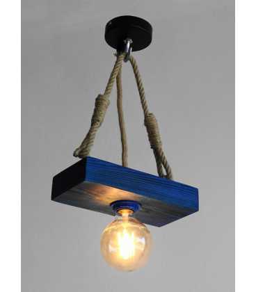 Wood and rope pendant light 510