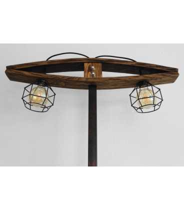 Wood and metal floor lamp 505