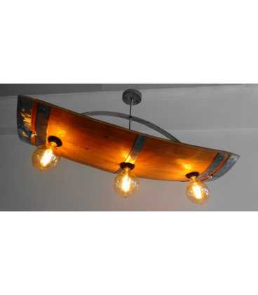 Κρεμαστό φωτιστικό οροφής από ξύλο και μέταλλο 536