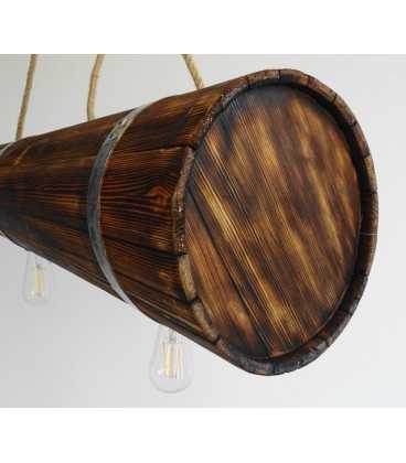 Wood and rope pendant light 576