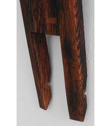 Wood and metal candle holder 577