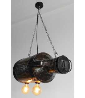 Antique metal container pendant light fixture 582