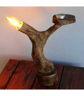 Επιτραπέζιο φωτιστικό διακοσμητικό από ξύλο ελιάς 589