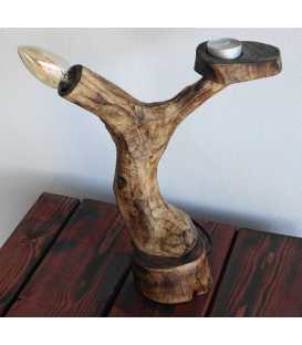 Olive wood table lamp 589