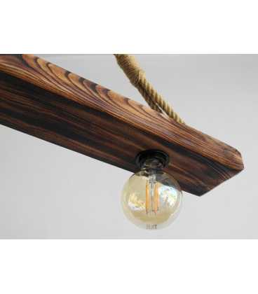 Wood and rope pendant light 592