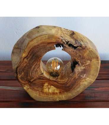 Επιτραπέζιο φωτιστικό διακοσμητικό από ξύλο ελιάς 597