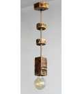 Wood and rope pendant lamp 602