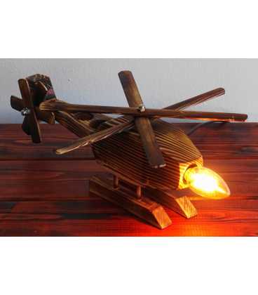 Διακοσμητικό φωτιστικό επιτραπέζιο από ξύλο "Ελικόπτερο" 607