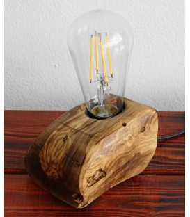 Olive wood table lamp 614