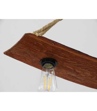 Wood and rope pendant light 070