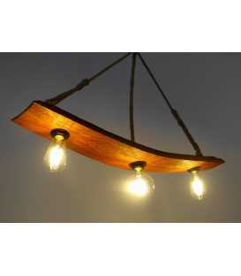 Wood and rope pendant light 070