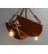 Wood and rope pendant light 088