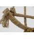Holz, Metal und Seil hängende Deckenleuchte 128