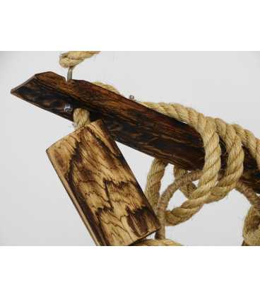 Holz und Seil hängende Deckenleuchte 153