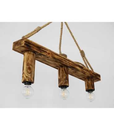 Wood and rope pendant light 161