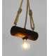 Wood and rope pendant light 174