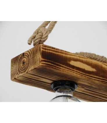 Wood and rope pendant light 177