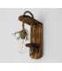 Wood and rope wall light 190